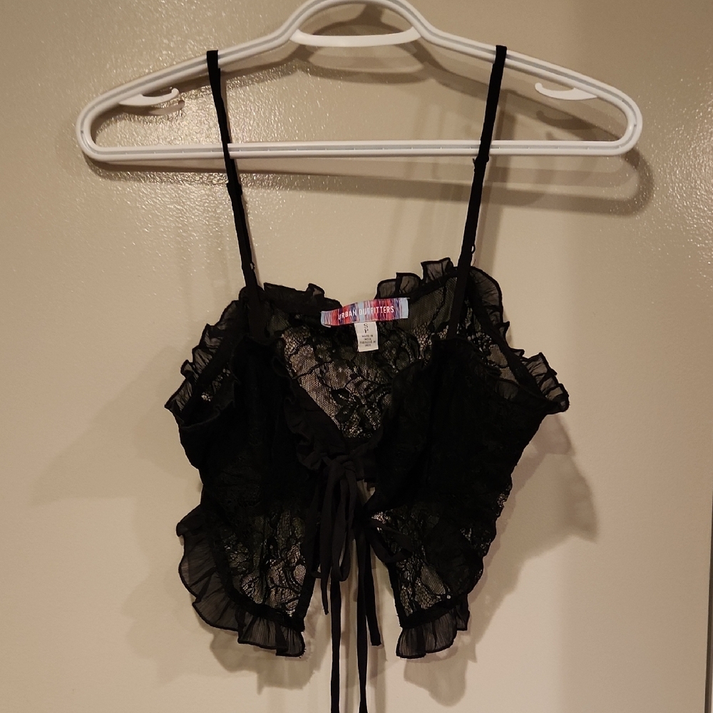 Urban Outfitters Black Lace Cami/Bra Top